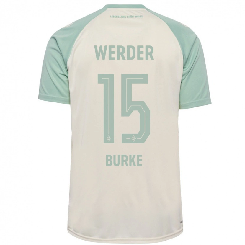 Danxen Damen Oliver Burke #15 Cremeweiß Hellgrün Auswärtstrikot Trikot 2024/25 T-Shirt