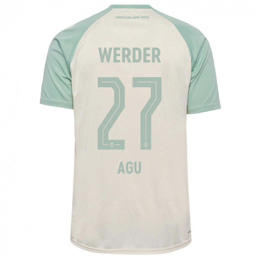 Danxen Damen Felix Agu #27 Cremeweiß Hellgrün Auswärtstrikot Trikot 2024/25 T-Shirt