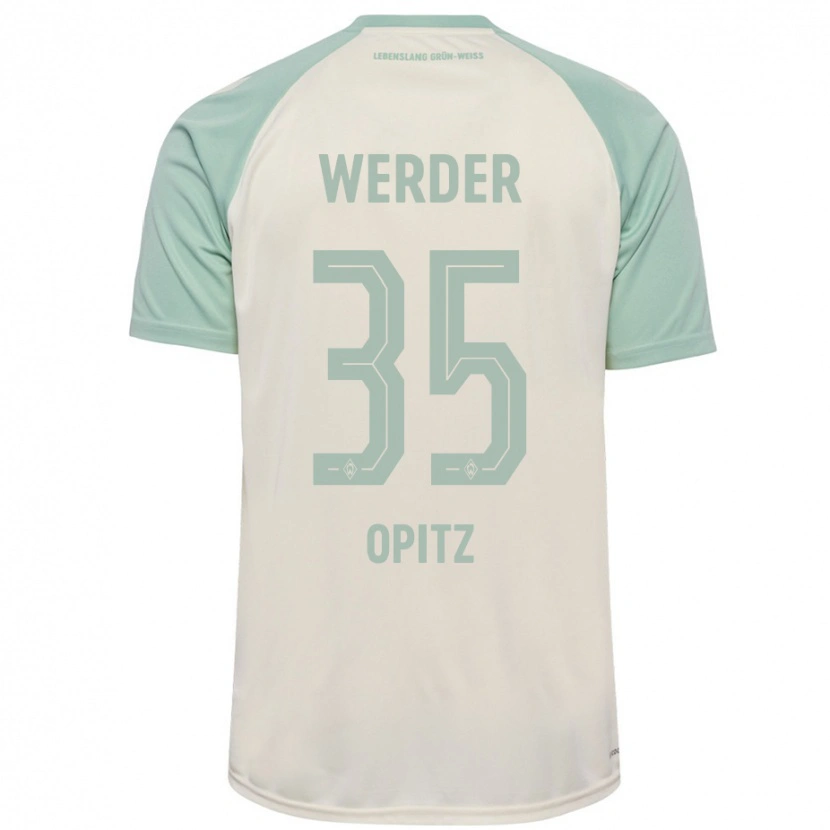 Danxen Damen Leon Opitz #35 Cremeweiß Hellgrün Auswärtstrikot Trikot 2024/25 T-Shirt