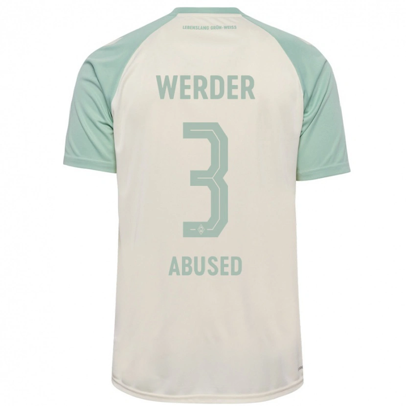 Danxen Damen Dlges Abused #3 Cremeweiß Hellgrün Auswärtstrikot Trikot 2024/25 T-Shirt