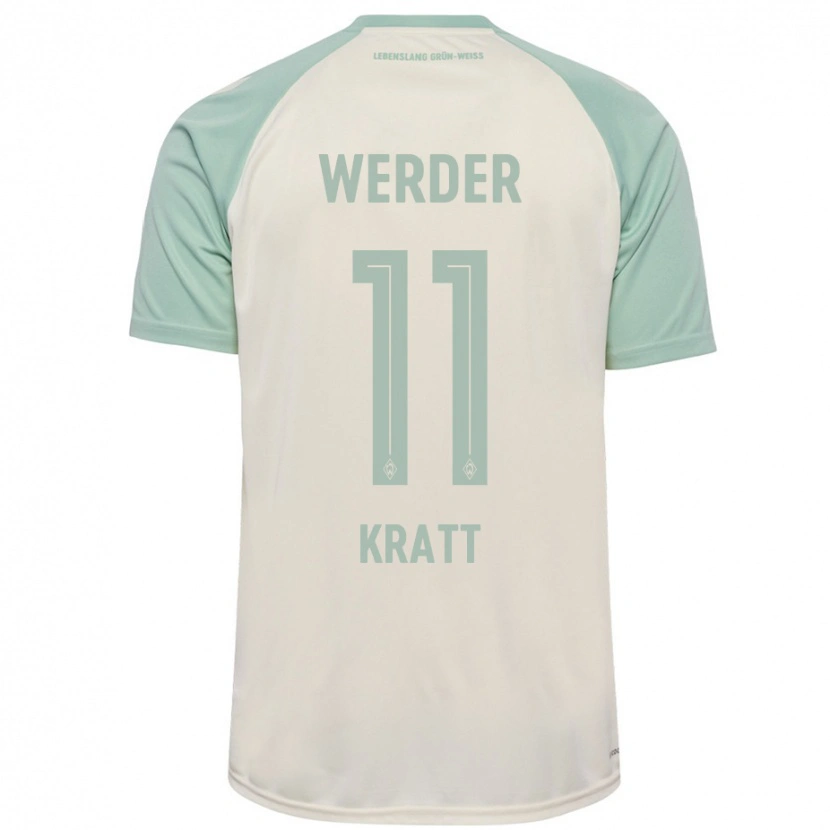Danxen Damen Ronan Kratt #11 Cremeweiß Hellgrün Auswärtstrikot Trikot 2024/25 T-Shirt