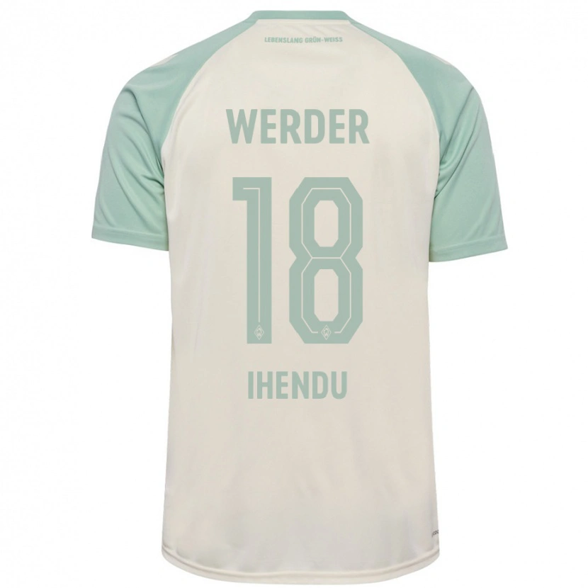Danxen Damen Daniel Ihendu #18 Cremeweiß Hellgrün Auswärtstrikot Trikot 2024/25 T-Shirt