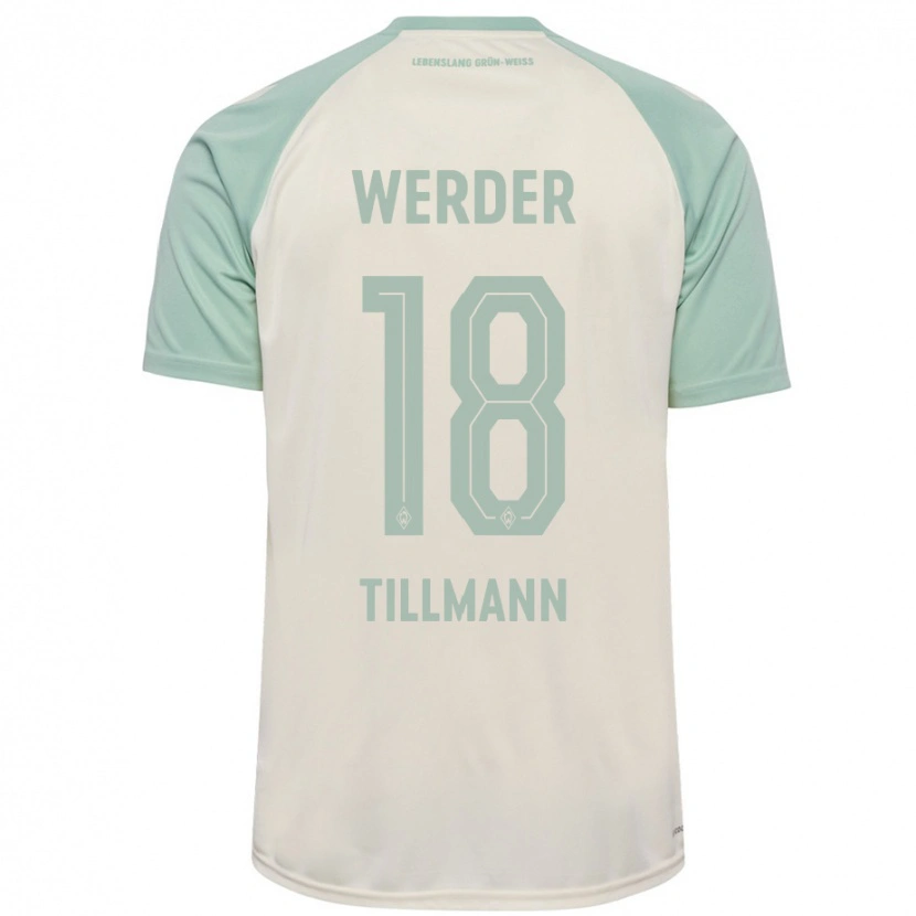 Danxen Damen Felix Tillmann #18 Cremeweiß Hellgrün Auswärtstrikot Trikot 2024/25 T-Shirt