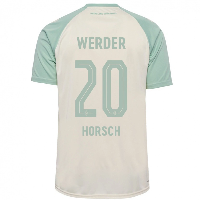 Danxen Damen Jonas Horsch #20 Cremeweiß Hellgrün Auswärtstrikot Trikot 2024/25 T-Shirt