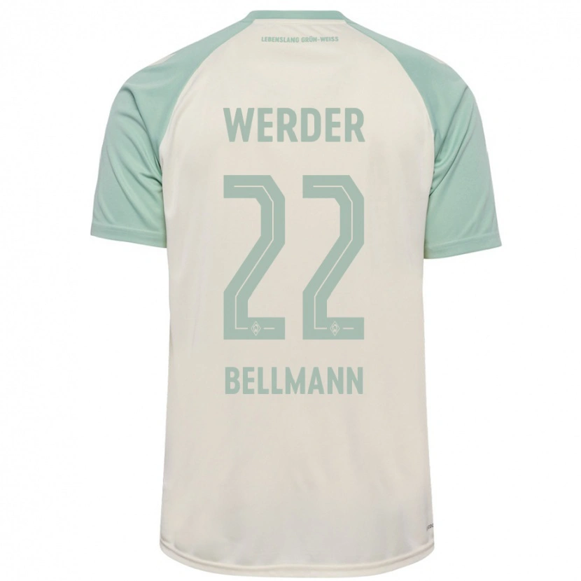 Danxen Damen Paul Bellmann #22 Cremeweiß Hellgrün Auswärtstrikot Trikot 2024/25 T-Shirt