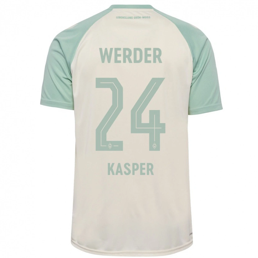 Danxen Damen Dominik Kasper #24 Cremeweiß Hellgrün Auswärtstrikot Trikot 2024/25 T-Shirt
