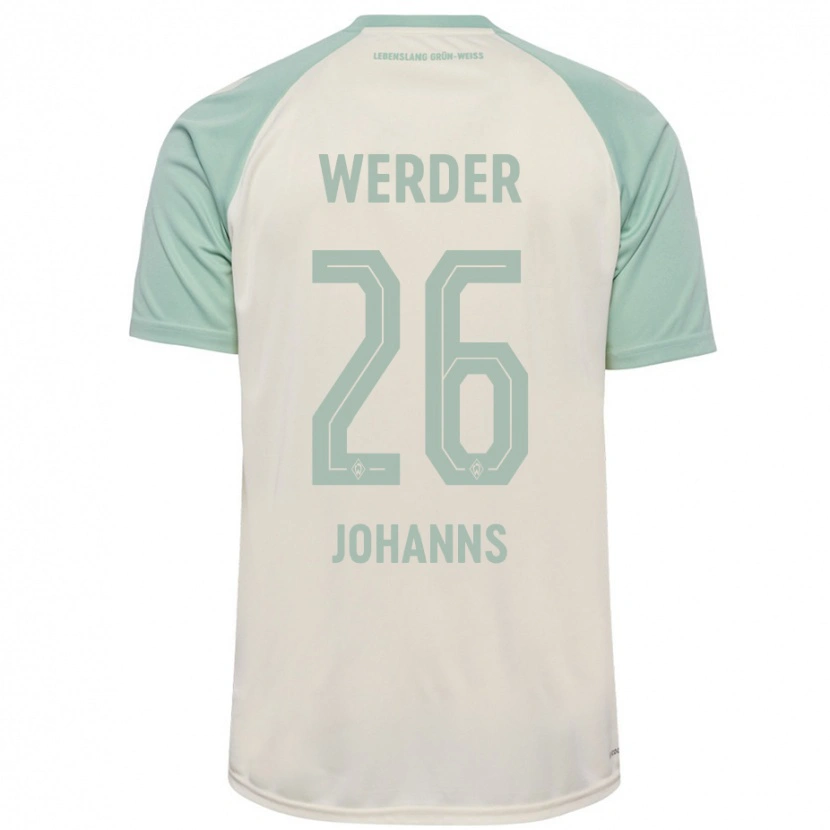 Danxen Damen Lennart Johanns #26 Cremeweiß Hellgrün Auswärtstrikot Trikot 2024/25 T-Shirt