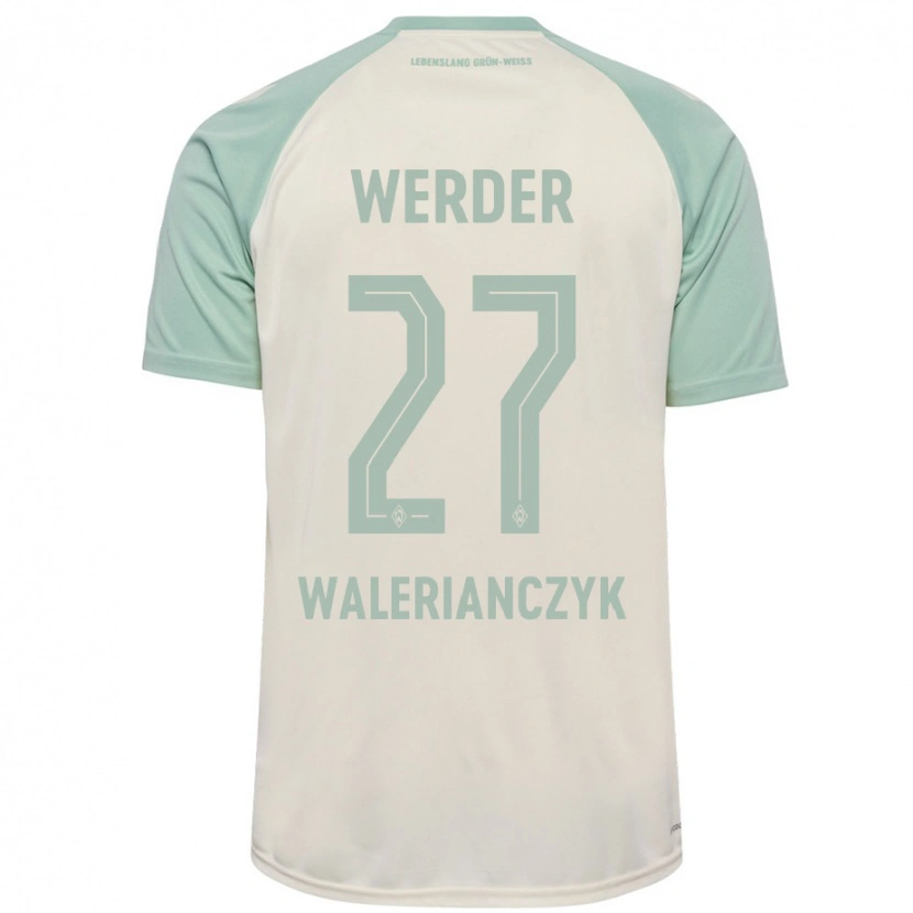 Danxen Damen Dennis Walerianczyk #27 Cremeweiß Hellgrün Auswärtstrikot Trikot 2024/25 T-Shirt