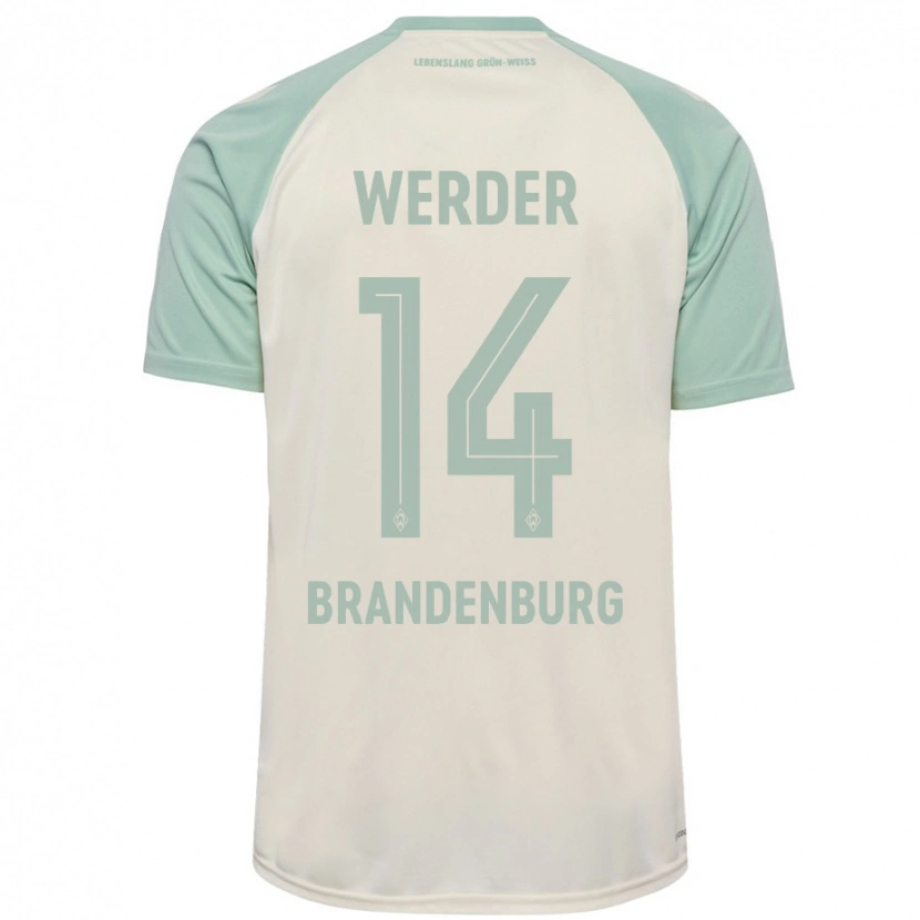 Danxen Damen Michaela Brandenburg #14 Cremeweiß Hellgrün Auswärtstrikot Trikot 2024/25 T-Shirt