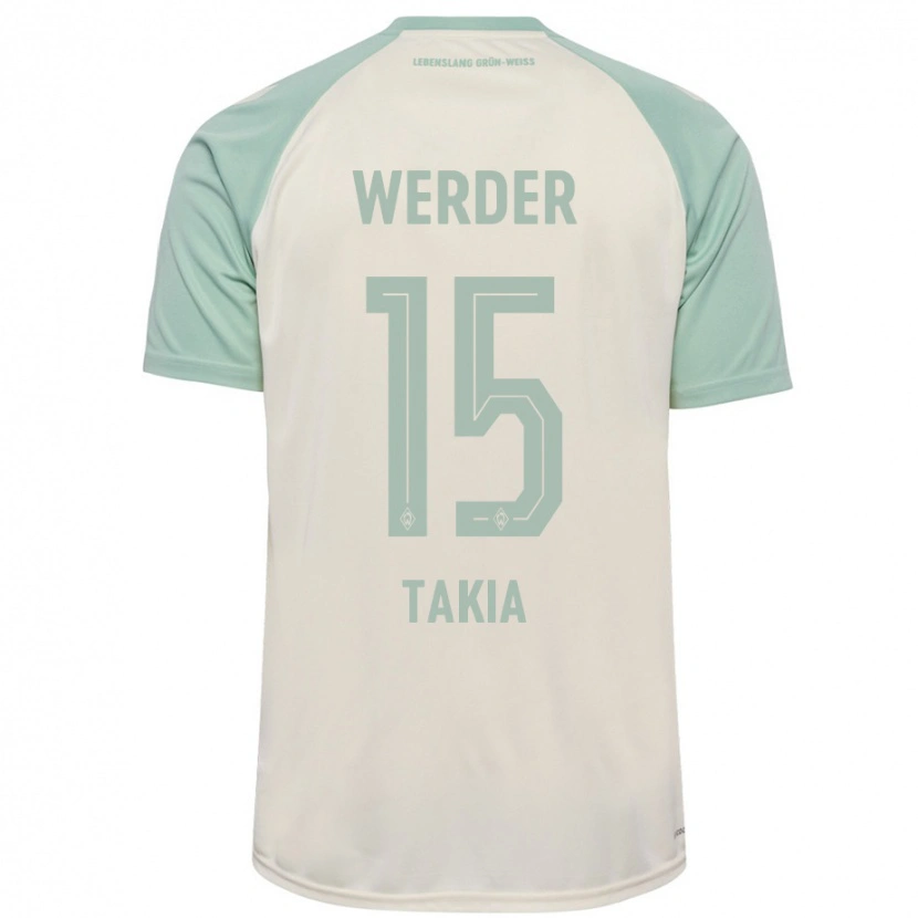 Danxen Damen Toirik Onlam Takia #15 Cremeweiß Hellgrün Auswärtstrikot Trikot 2024/25 T-Shirt