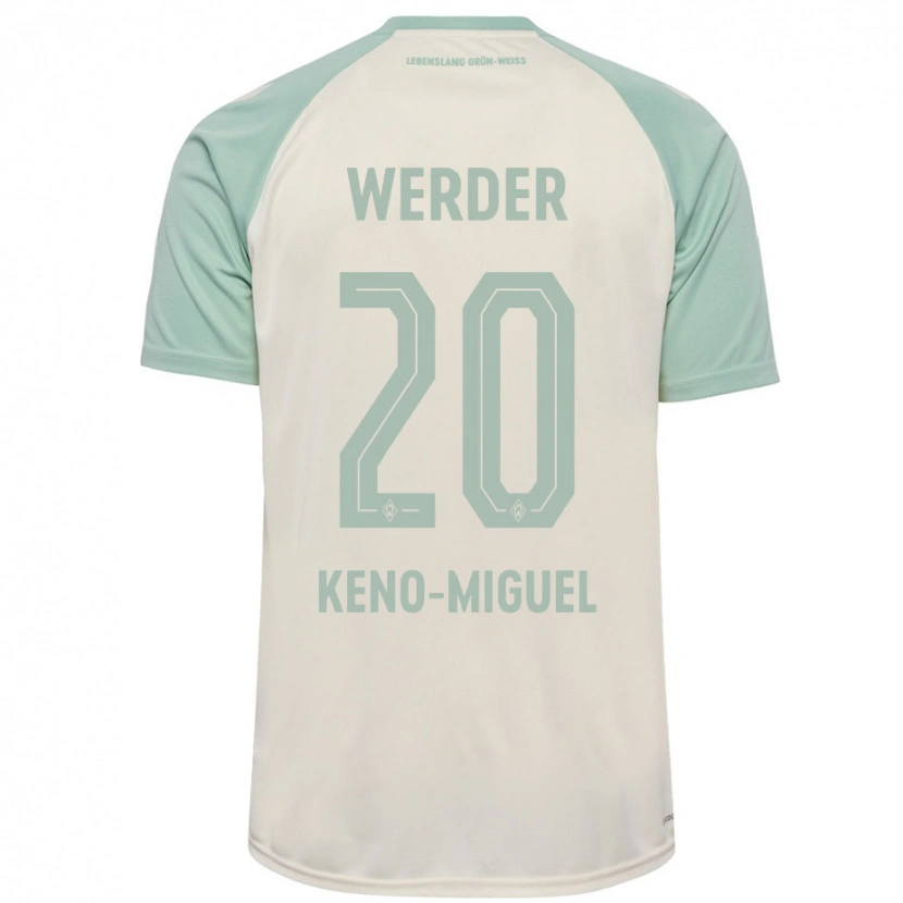 Danxen Damen Keno-Miguel Meyer #20 Cremeweiß Hellgrün Auswärtstrikot Trikot 2024/25 T-Shirt