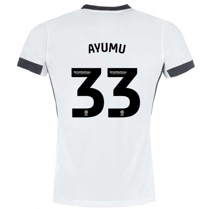 Danxen Damen Ayumu Yokoyama #33 Weiß Schwarz Auswärtstrikot Trikot 2024/25 T-Shirt