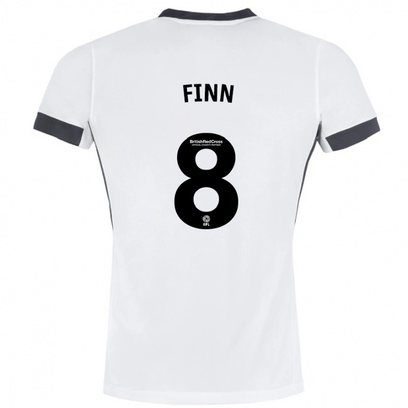 Danxen Damen Jamie Finn #8 Weiß Schwarz Auswärtstrikot Trikot 2024/25 T-Shirt