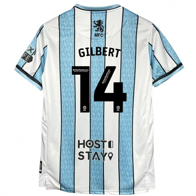 Danxen Damen Alex Gilbert #14 Weiß Blau Auswärtstrikot Trikot 2024/25 T-Shirt
