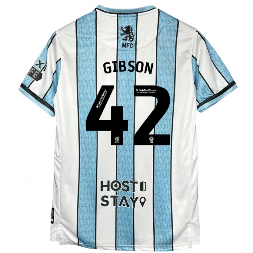 Danxen Damen Joseph Gibson #42 Weiß Blau Auswärtstrikot Trikot 2024/25 T-Shirt
