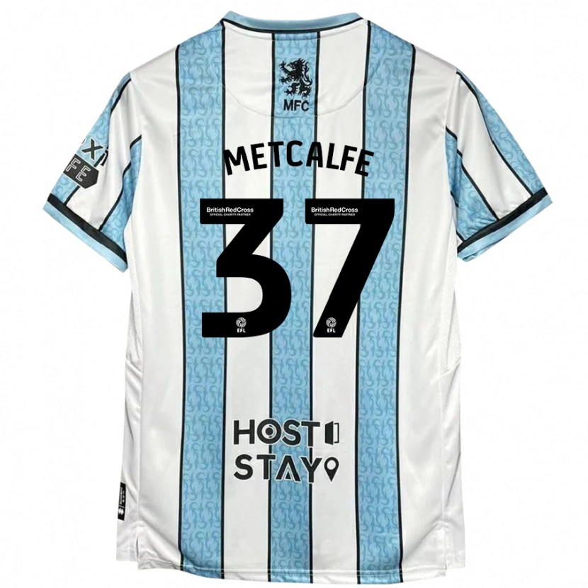 Danxen Damen Max Metcalfe #37 Weiß Blau Auswärtstrikot Trikot 2024/25 T-Shirt