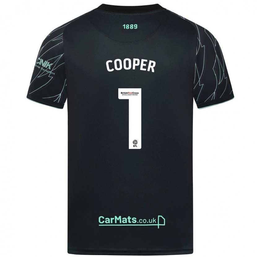 Danxen Damen Michael Cooper #1 Schwarz Grün Auswärtstrikot Trikot 2024/25 T-Shirt
