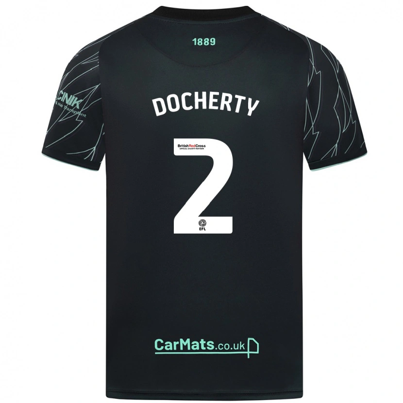 Danxen Damen Charley Docherty #2 Schwarz Grün Auswärtstrikot Trikot 2024/25 T-Shirt