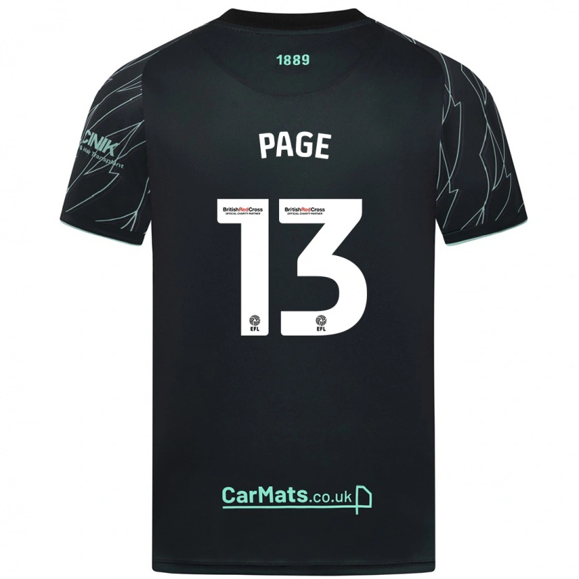 Danxen Damen Olivia Page #13 Schwarz Grün Auswärtstrikot Trikot 2024/25 T-Shirt