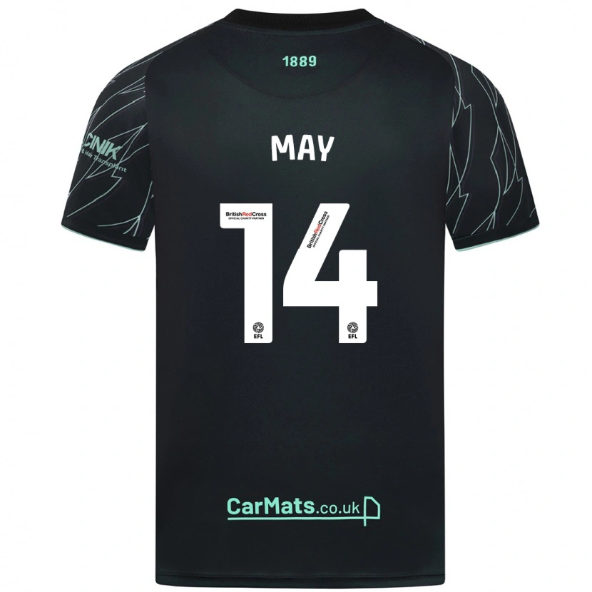 Danxen Damen Ellie May #14 Schwarz Grün Auswärtstrikot Trikot 2024/25 T-Shirt
