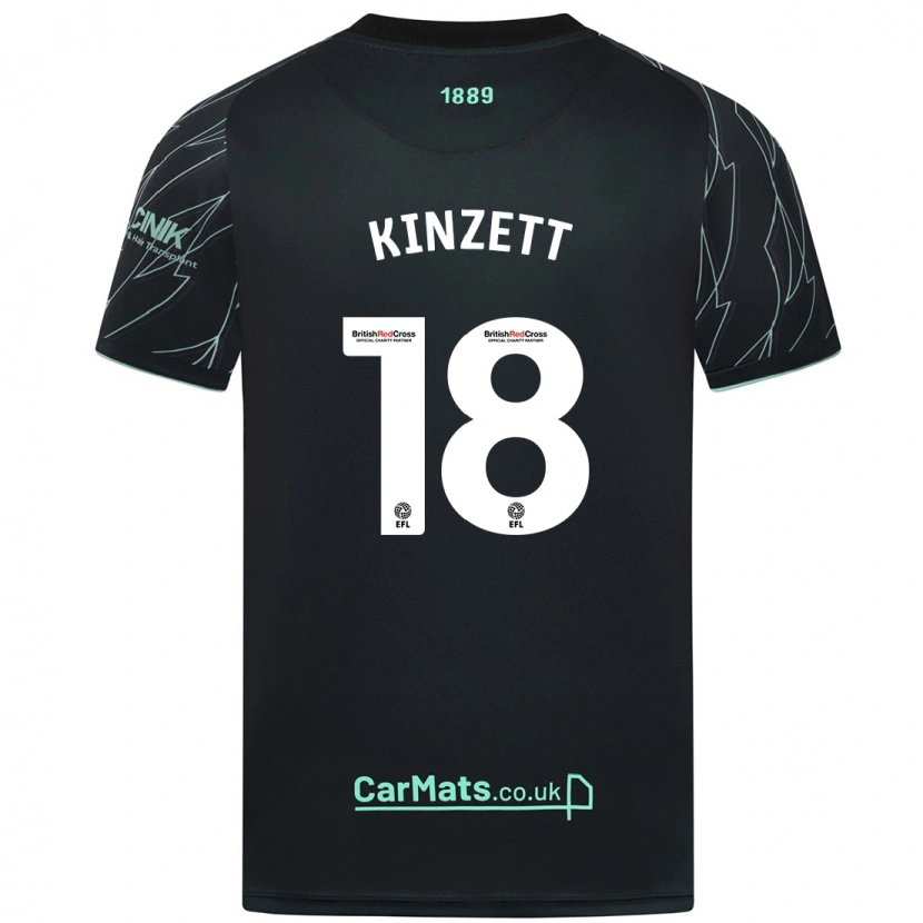 Danxen Damen Ella Kinzett #18 Schwarz Grün Auswärtstrikot Trikot 2024/25 T-Shirt