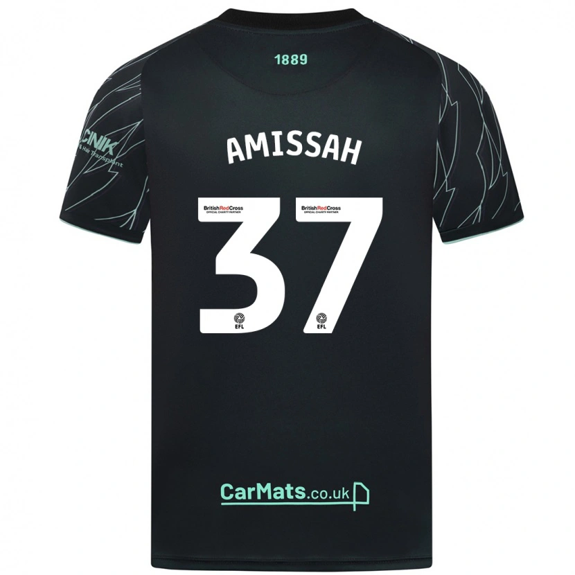 Danxen Damen Jordan Amissah #37 Schwarz Grün Auswärtstrikot Trikot 2024/25 T-Shirt
