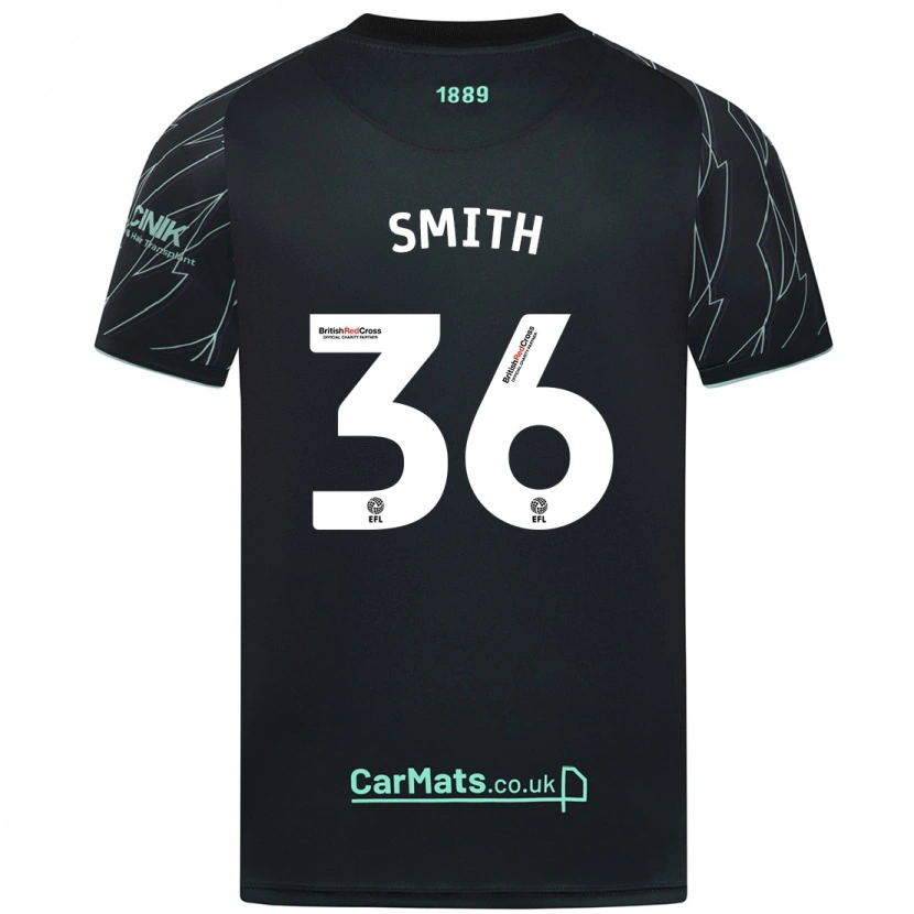 Danxen Damen Joshua Smith #36 Schwarz Grün Auswärtstrikot Trikot 2024/25 T-Shirt
