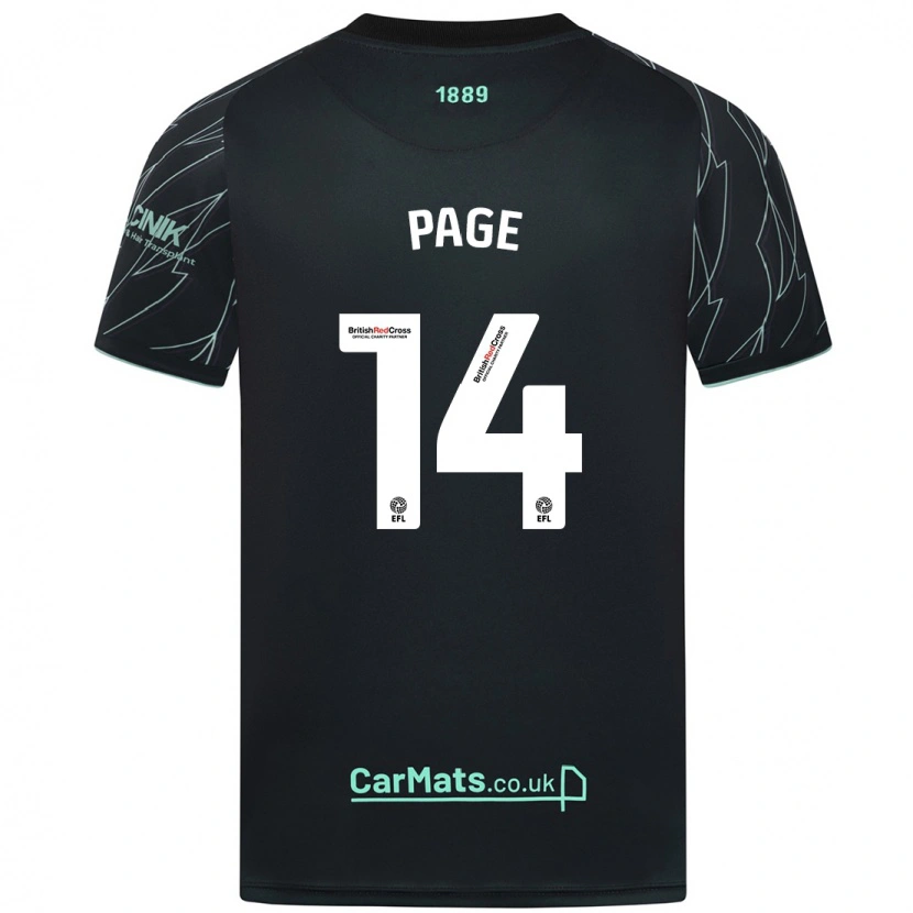 Danxen Damen Olivia Jane Page #14 Schwarz Grün Auswärtstrikot Trikot 2024/25 T-Shirt