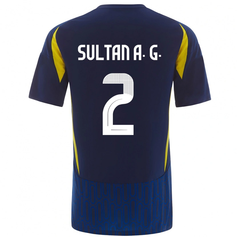 Danxen Damen Sultan Al-Ghannam #2 Blau Gelb Auswärtstrikot Trikot 2024/25 T-Shirt