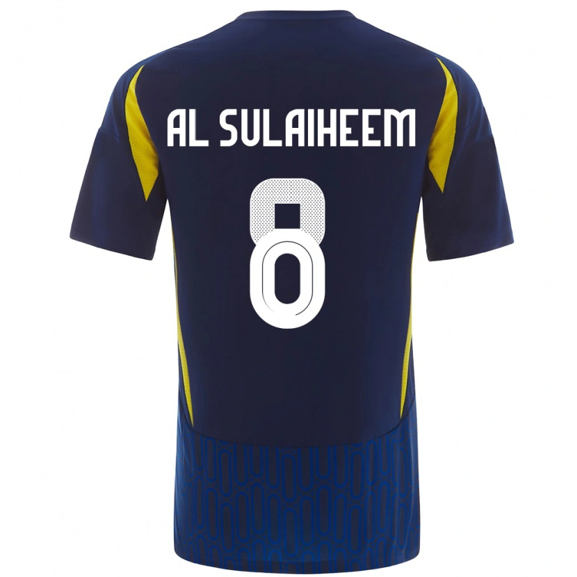Danxen Damen Abdulmajeed Al-Sulayhim #8 Blau Gelb Auswärtstrikot Trikot 2024/25 T-Shirt