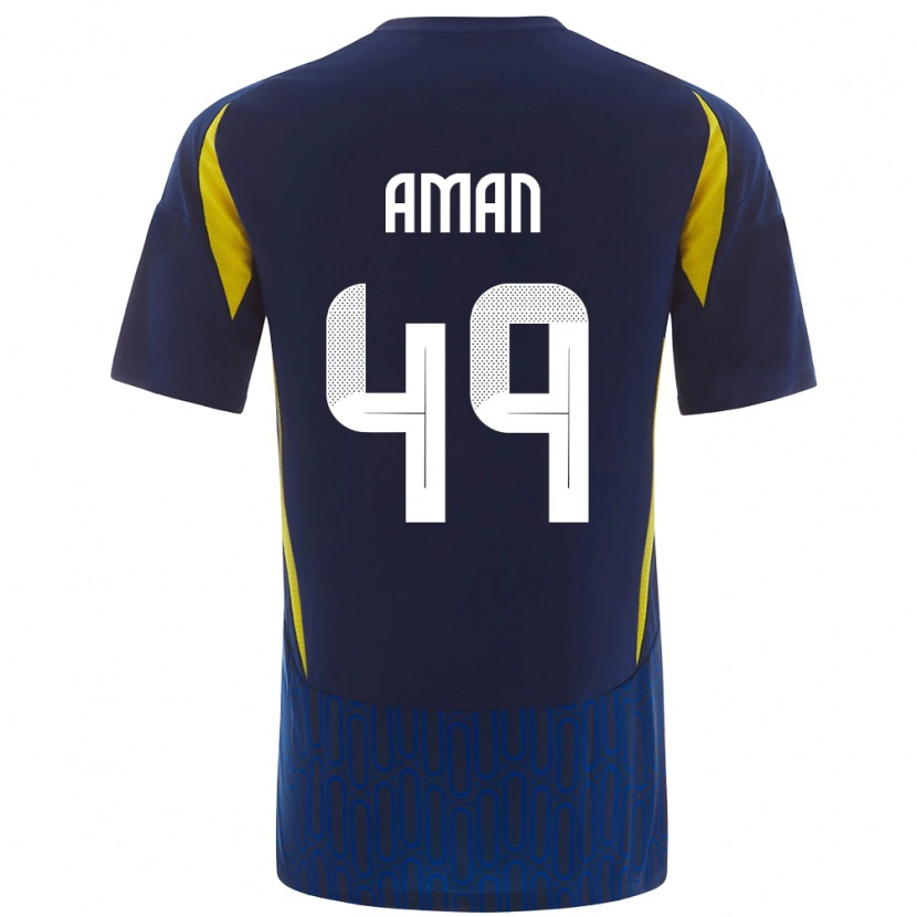 Danxen Damen Awad Aman #49 Blau Gelb Auswärtstrikot Trikot 2024/25 T-Shirt