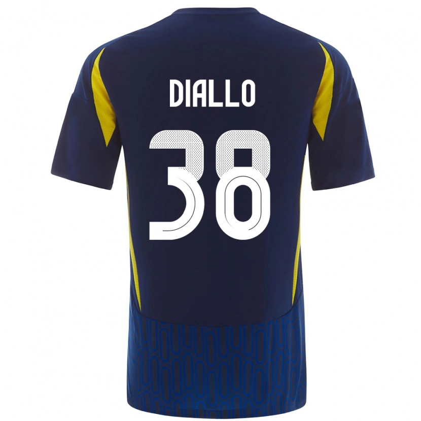Danxen Damen Aminata Diallo #38 Blau Gelb Auswärtstrikot Trikot 2024/25 T-Shirt