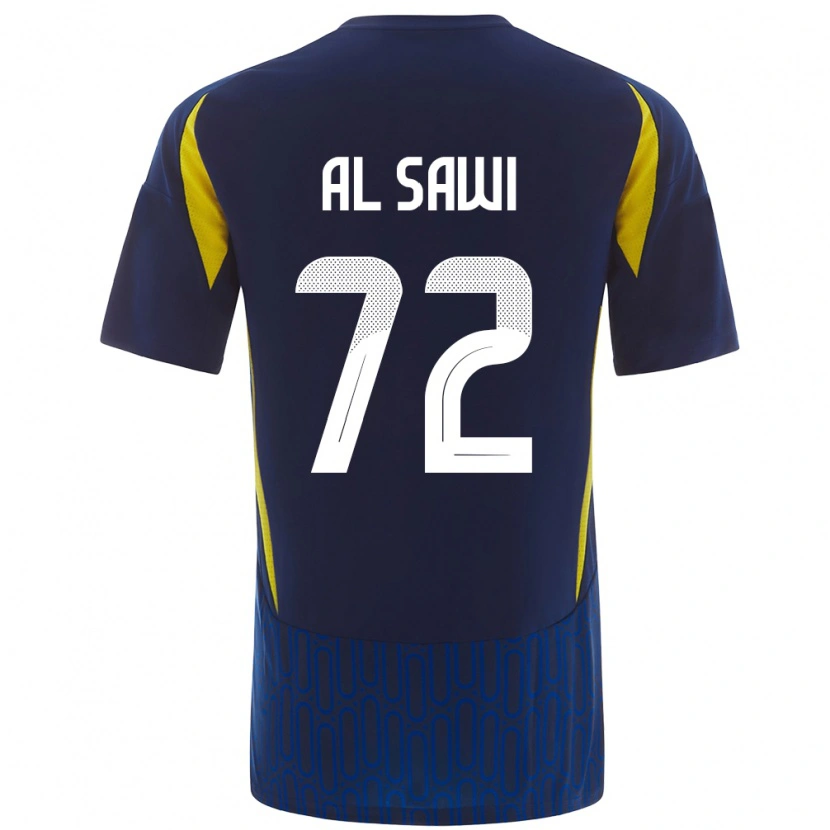 Danxen Damen Etaf Al-Sawi #72 Blau Gelb Auswärtstrikot Trikot 2024/25 T-Shirt