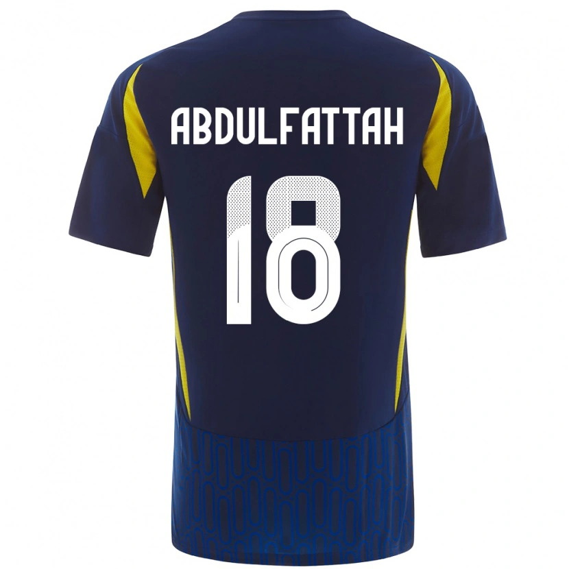 Danxen Damen Abdulfattah Adam #18 Blau Gelb Auswärtstrikot Trikot 2024/25 T-Shirt