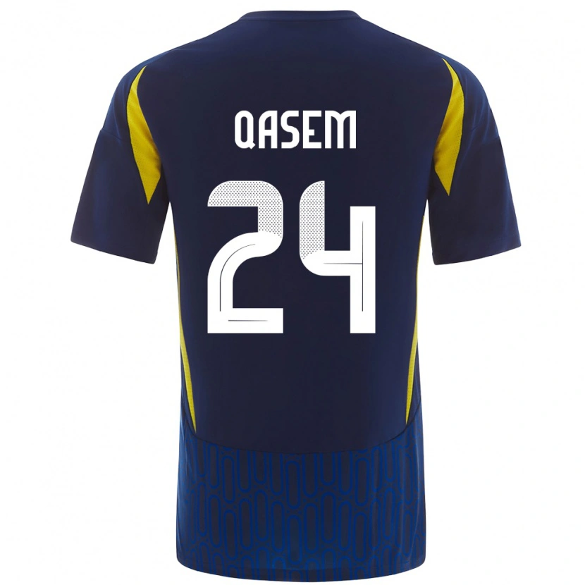Danxen Damen Mohammed Qasem #24 Blau Gelb Auswärtstrikot Trikot 2024/25 T-Shirt