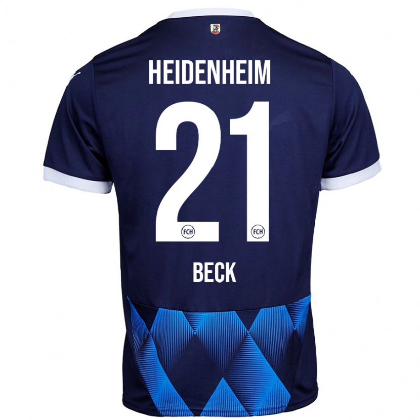 Danxen Damen Adrian Beck #21 Dunkel Marineblau Auswärtstrikot Trikot 2024/25 T-Shirt