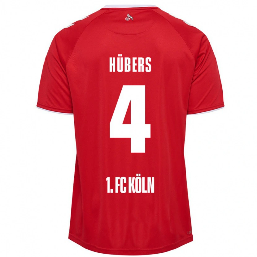 Danxen Damen Timo Hübers #4 Rot Weiß Auswärtstrikot Trikot 2024/25 T-Shirt