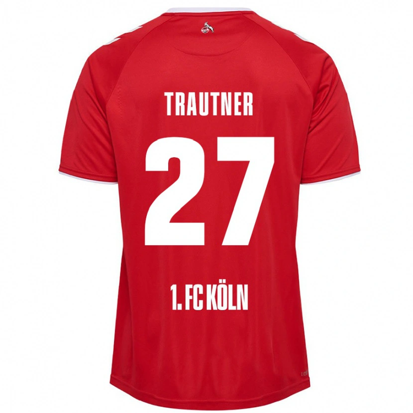 Danxen Damen Tobias Trautner #27 Rot Weiß Auswärtstrikot Trikot 2024/25 T-Shirt