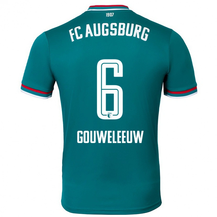 Danxen Damen Jeffrey Gouweleeuw #6 Dunkelgrün Auswärtstrikot Trikot 2024/25 T-Shirt