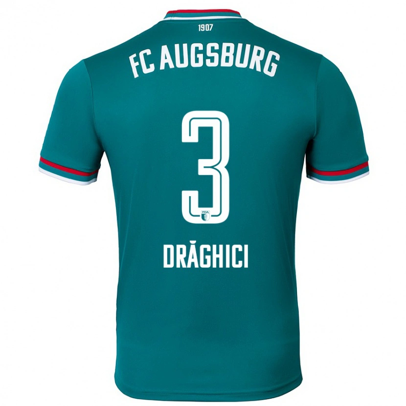 Danxen Damen Robert Drăghici #3 Dunkelgrün Auswärtstrikot Trikot 2024/25 T-Shirt