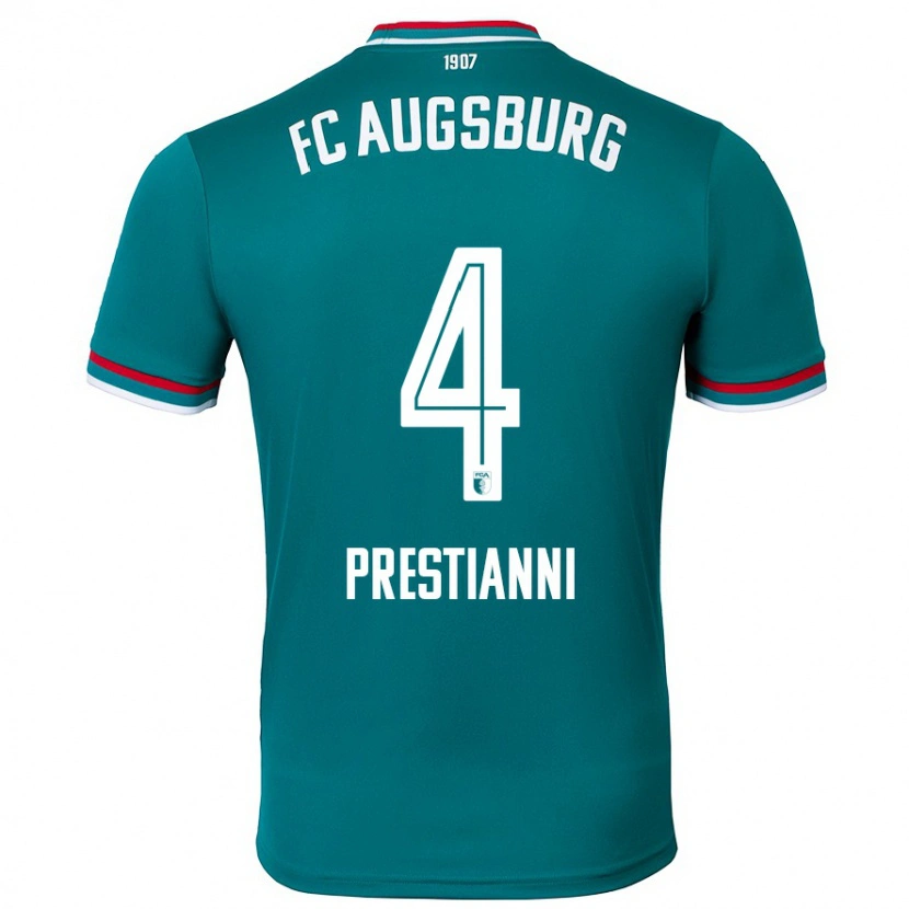 Danxen Damen Luis Prestianni #4 Dunkelgrün Auswärtstrikot Trikot 2024/25 T-Shirt