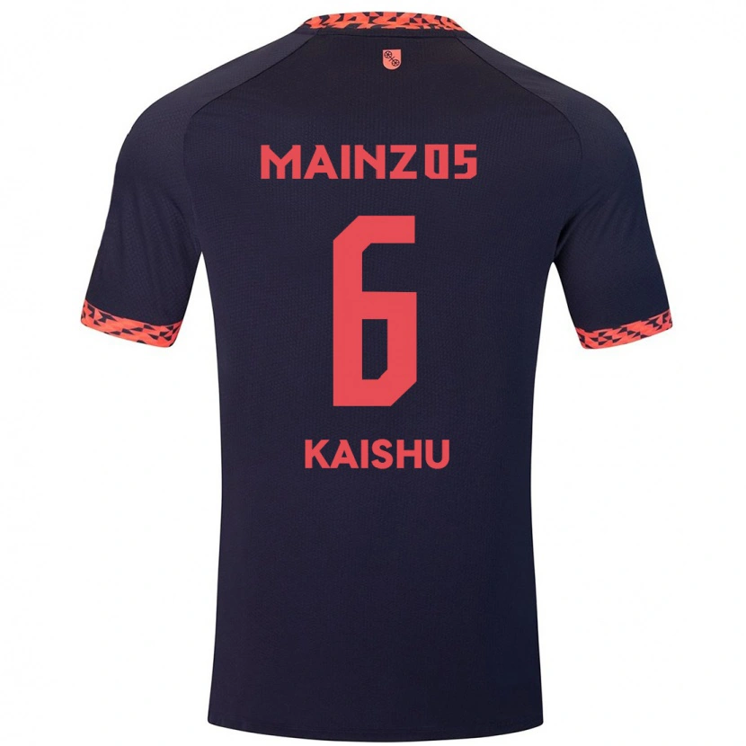 Danxen Damen Kaishu Sano #6 Blau Korallenrot Auswärtstrikot Trikot 2024/25 T-Shirt