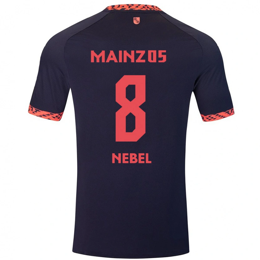 Danxen Damen Paul Nebel #8 Blau Korallenrot Auswärtstrikot Trikot 2024/25 T-Shirt