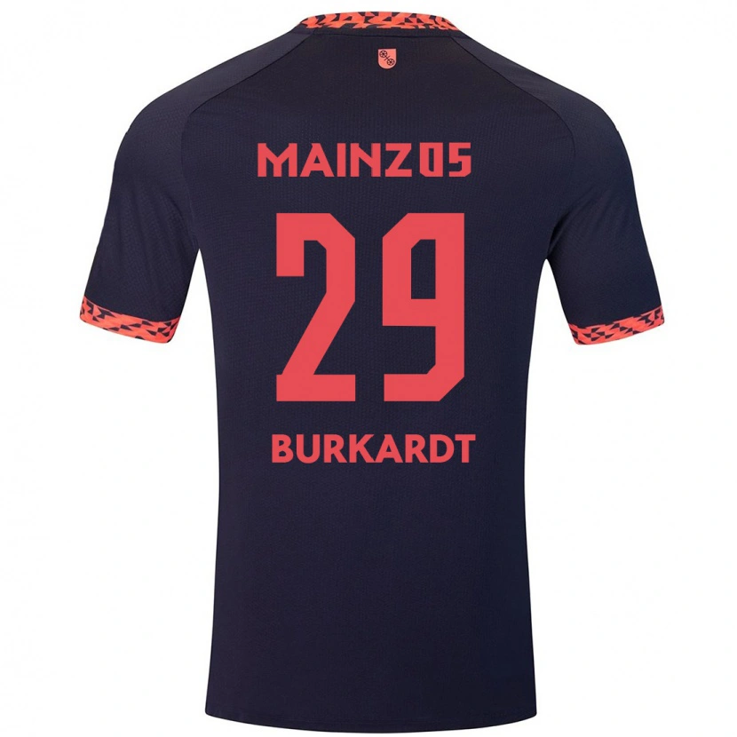 Danxen Damen Jonathan Burkardt #29 Blau Korallenrot Auswärtstrikot Trikot 2024/25 T-Shirt