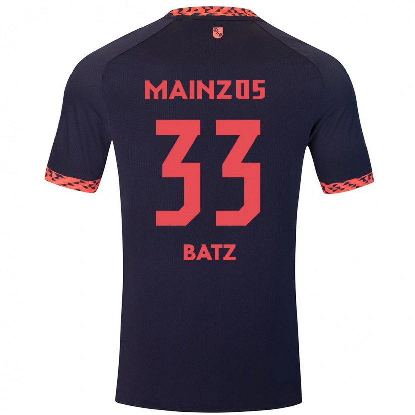 Danxen Damen Daniel Batz #33 Blau Korallenrot Auswärtstrikot Trikot 2024/25 T-Shirt