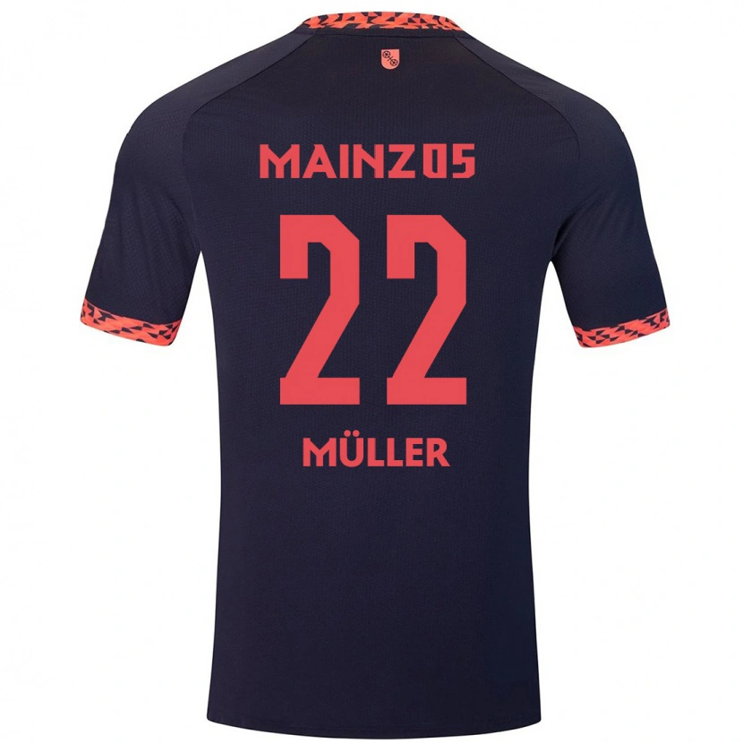 Danxen Damen Tim Müller #22 Blau Korallenrot Auswärtstrikot Trikot 2024/25 T-Shirt