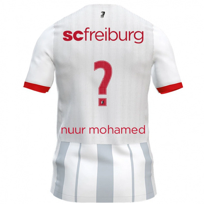 Danxen Damen Billal Nuur Mohamed #0 Weiß Grau Auswärtstrikot Trikot 2024/25 T-Shirt