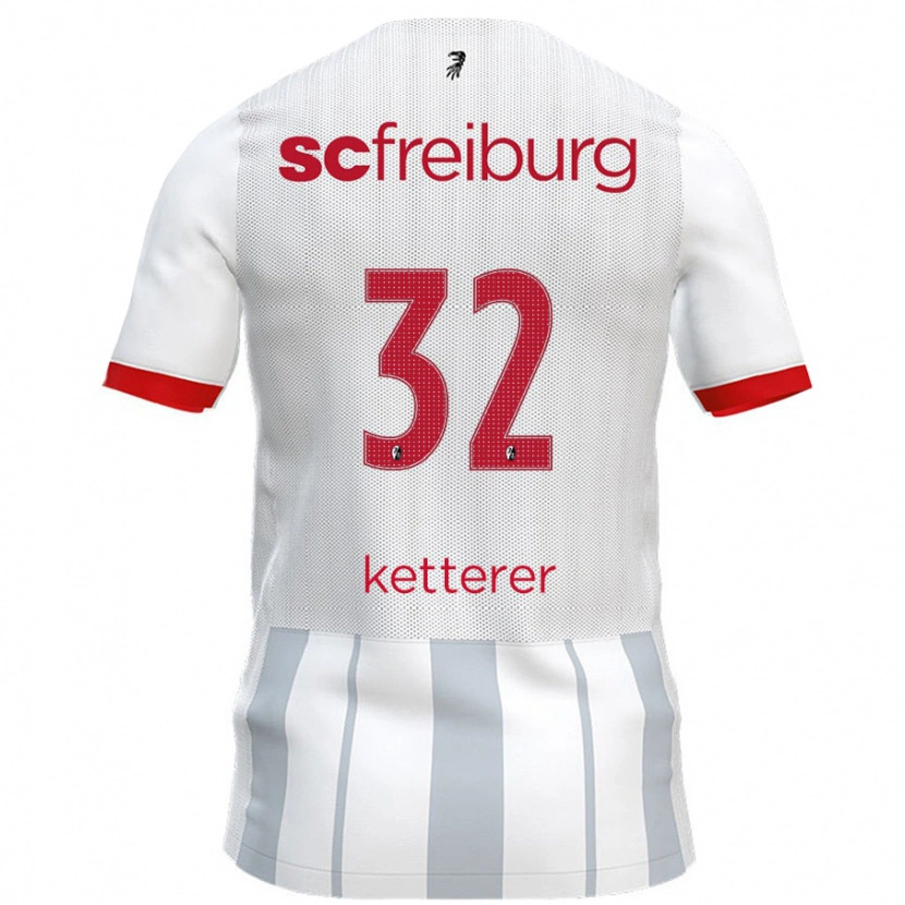 Danxen Damen Ashley Ketterer #32 Weiß Grau Auswärtstrikot Trikot 2024/25 T-Shirt