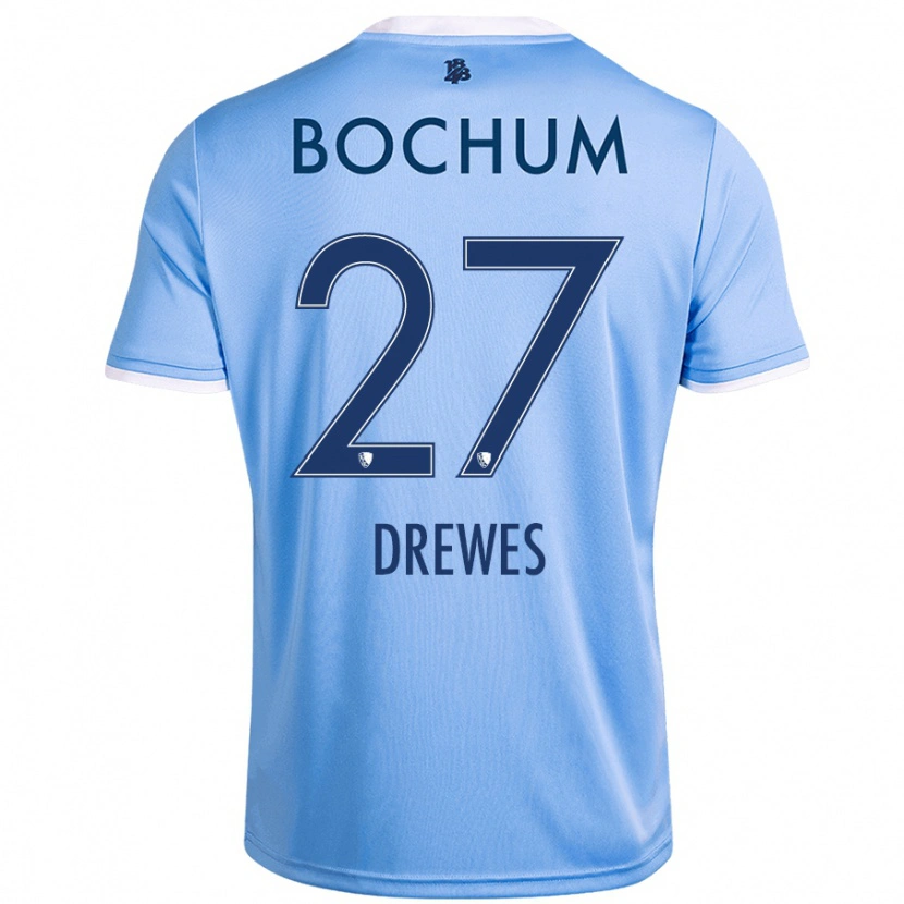 Danxen Damen Patrick Drewes #27 Himmelblau Auswärtstrikot Trikot 2024/25 T-Shirt