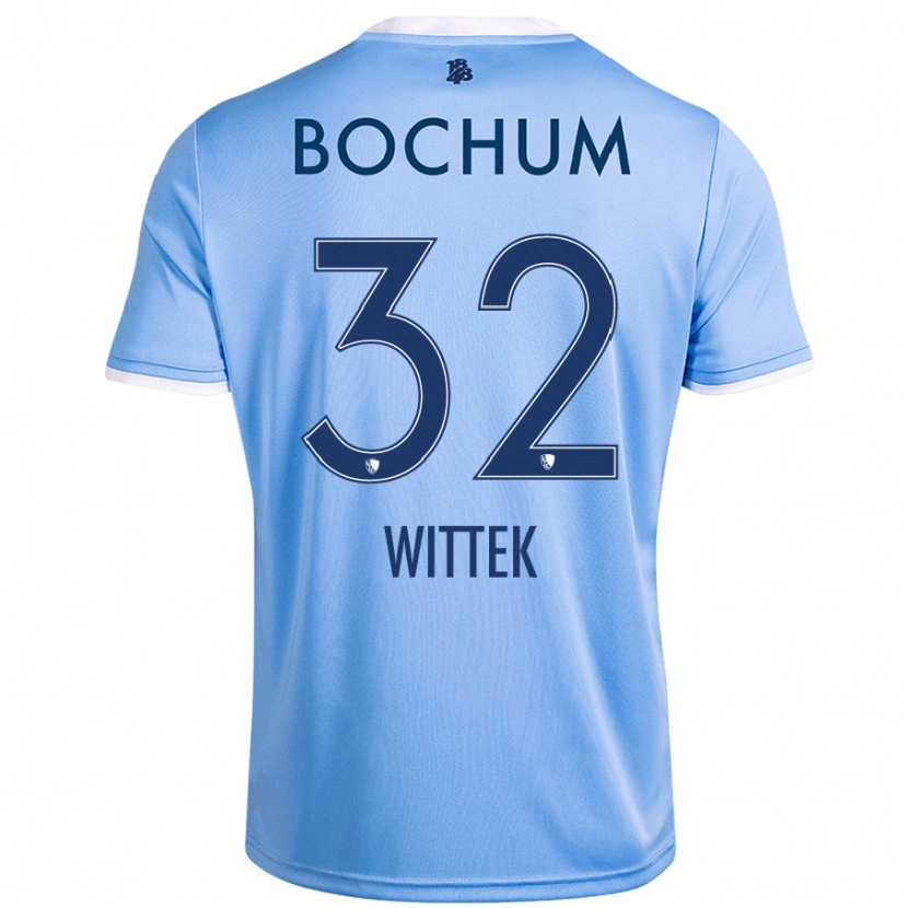 Danxen Damen Maximilian Wittek #32 Himmelblau Auswärtstrikot Trikot 2024/25 T-Shirt